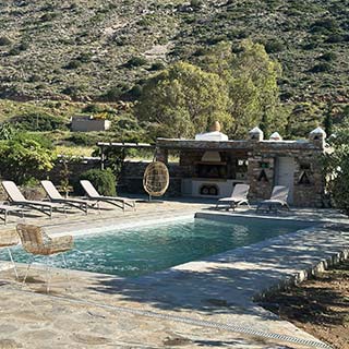 Image panoramique de la Villa River à Sifnos